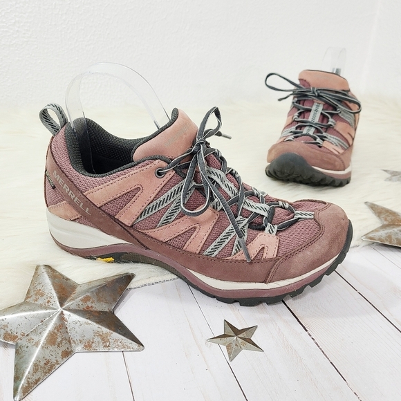 Merrell Shoes - Merrell Women's Siren Sport 3 hiking shoes Waterproof Marron dark pink size 8